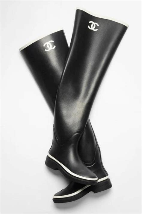 chanel thigh boots|chanel waterproof boots.